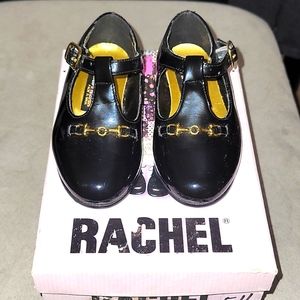 Rachel black patent leather shoes, size 5 1/2 toddler